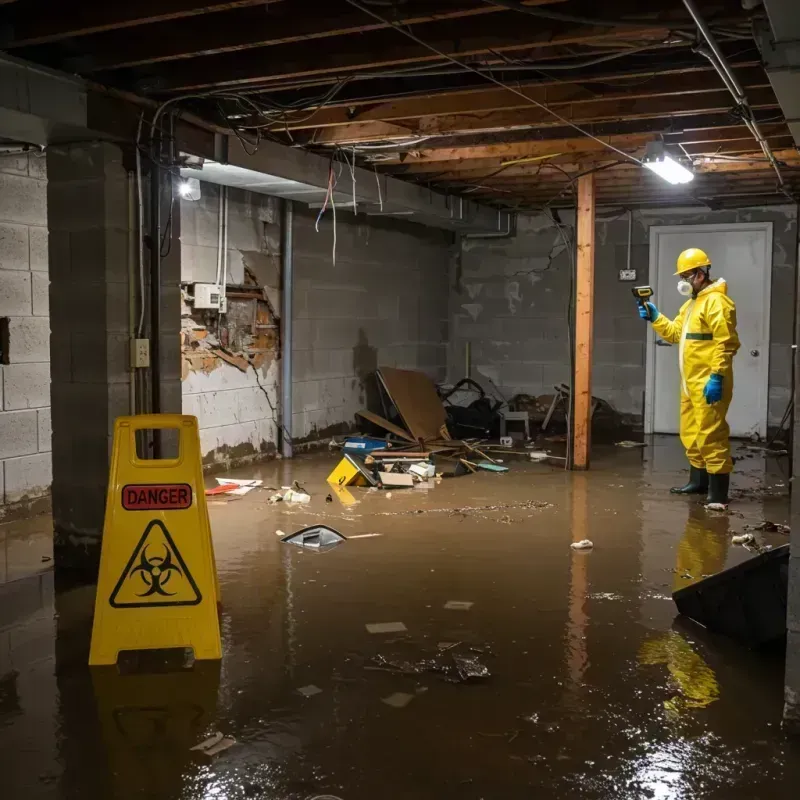 Flooded Basement Electrical Hazard in Palestine, IL Property