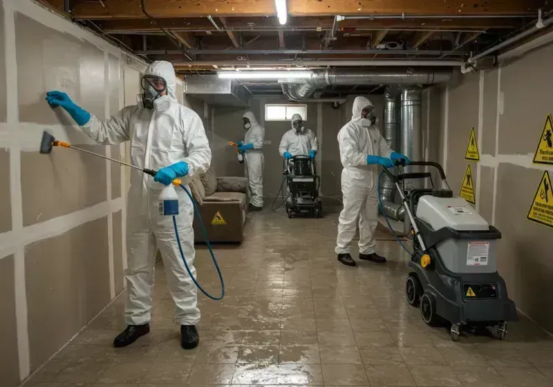 Basement Moisture Removal and Structural Drying process in Palestine, IL